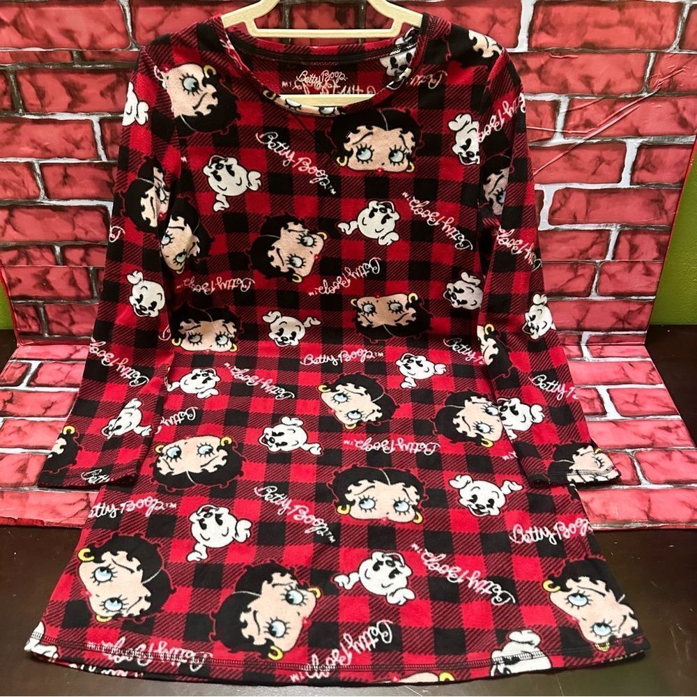 Betty Boop & Coco Nightgown Fleece long sleeve M(8-10)